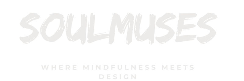 Soul Muses logo with lotus symbol and tagline Where Mindfulness Meets Design
