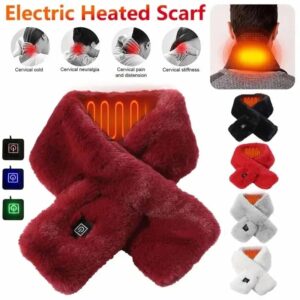 USB Electric Heated Neck Wrap Scarf - 3-Gear Warm Washable Thermal for Women & Men